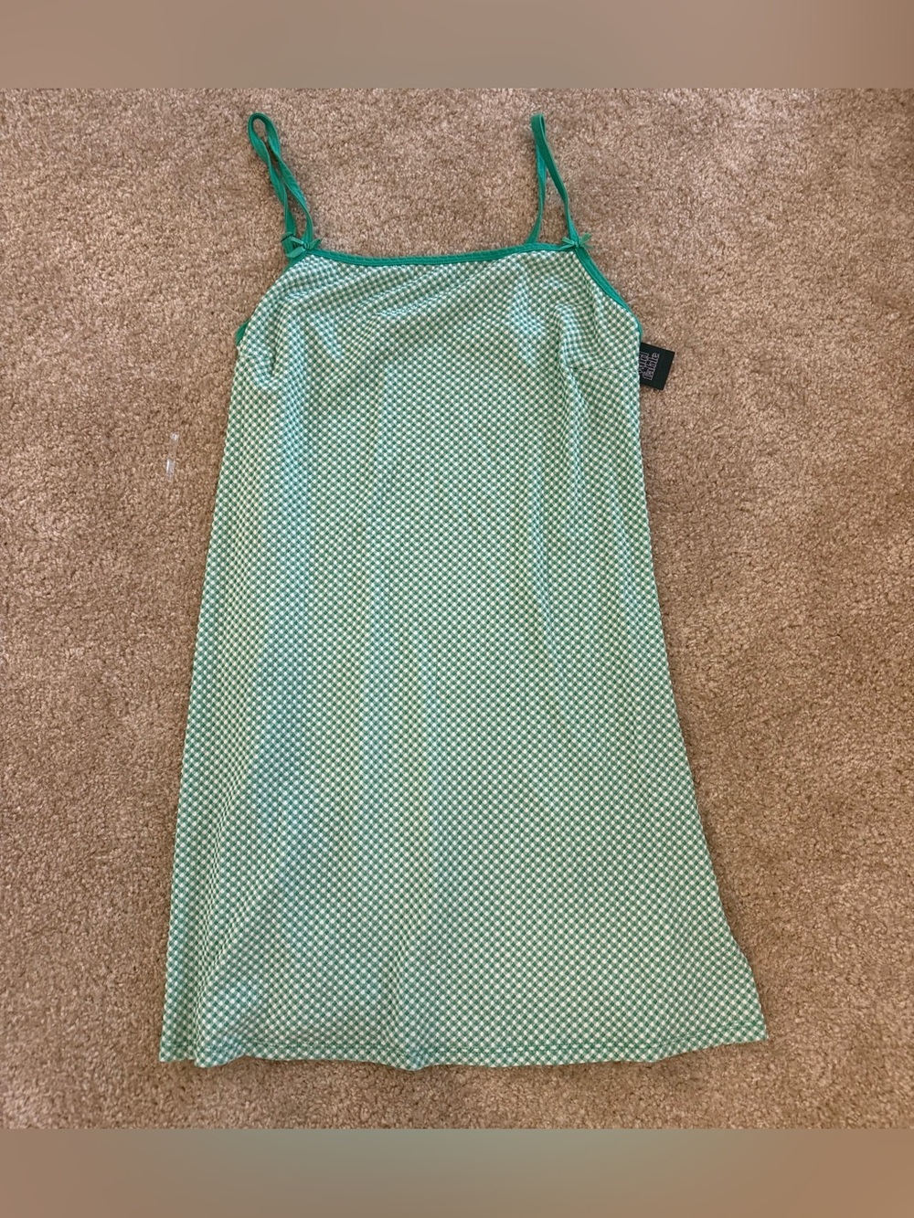 NWT green and white patterned wild fable mini dress